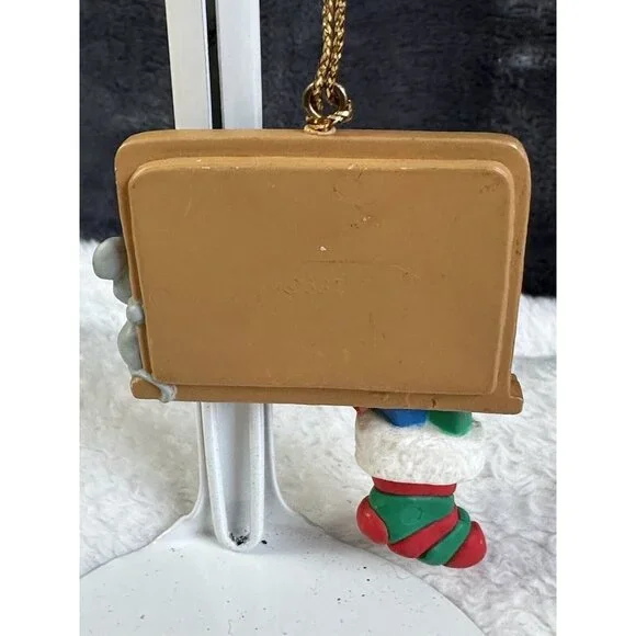 Gibson Christmas Collectibles Mouse Chalkboard Terrific Teacher Ornament 1994 3” - Picture 3 of 7